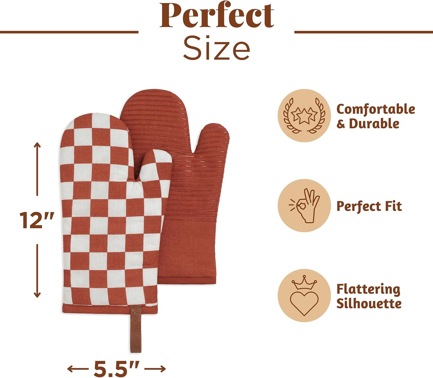 Oven Mitts Heat Resistant 12"x 5.5" or Silicone Oven Mitts,