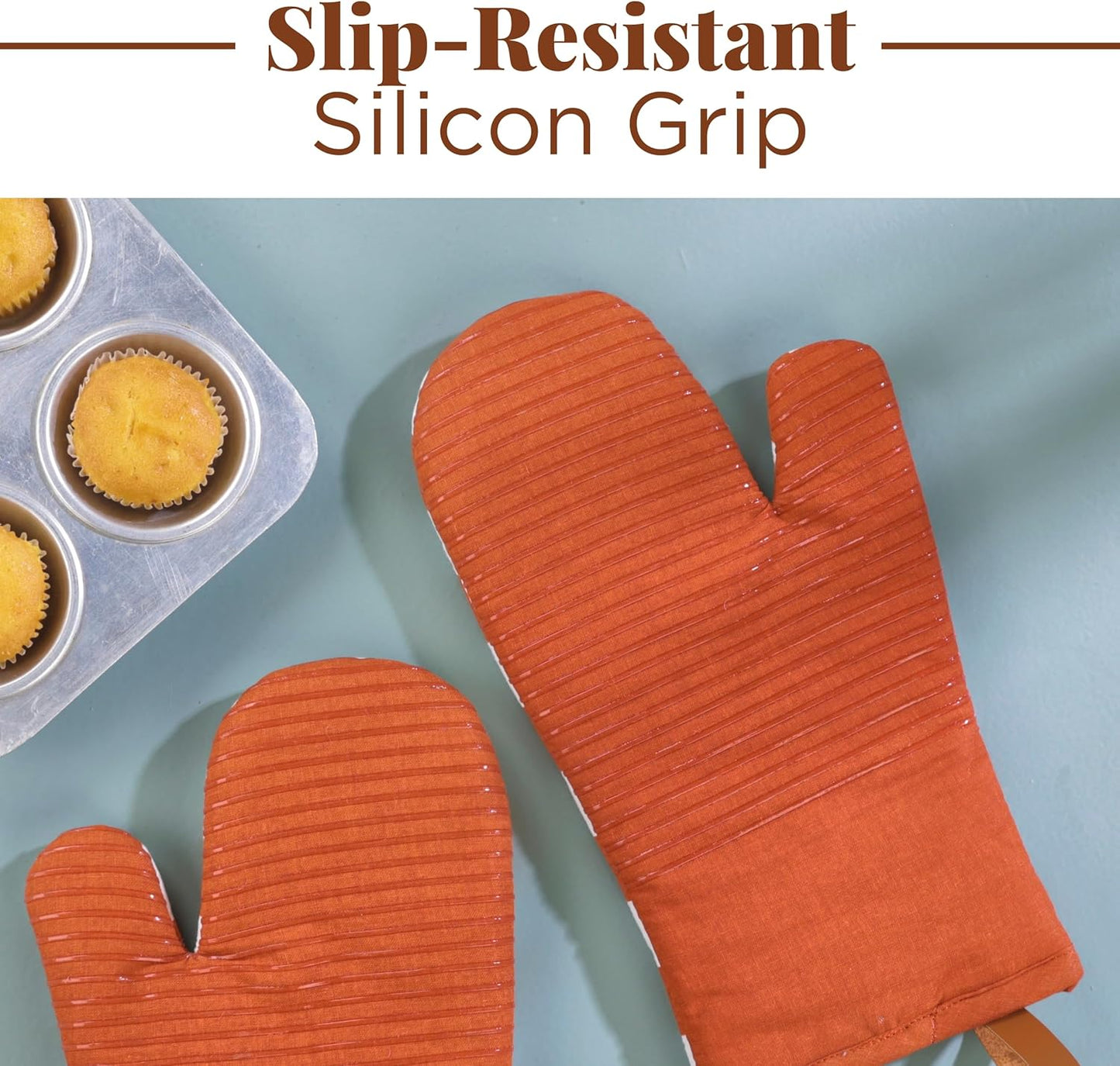 Oven Mitts Heat Resistant 12"x 5.5" or Silicone Oven Mitts,