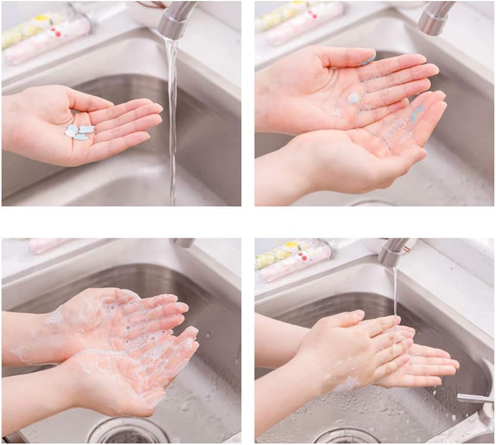 (Pack Of 2) Multicolor Portable Disposable Paper Soap Confetti Sheets Washing Hand Cleanser