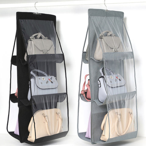 6 Pocket Foldable Hanging Purse Handbag Organizer