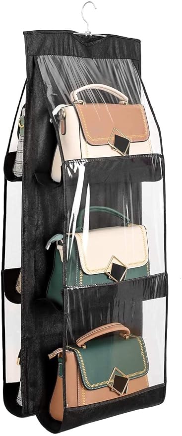 6 Pocket Foldable Hanging Purse Handbag Organizer