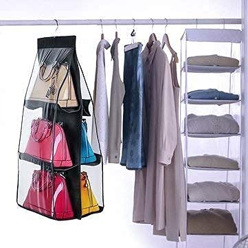 6 Pocket Foldable Hanging Purse Handbag Organizer